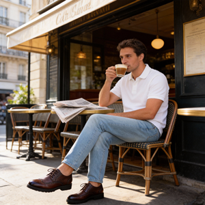 أحذية رجالية أنيقة من كاكواتا بتصميم بروغ للمناسبات الرسمية والعملية، أحذية أكسفورد من الجلد الصناعي برباط - Product Image 4