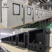 Boîtier électronique extérieur personnalisé noir verrouillable en aluminium, boîte de distribution, panneau de commande métallique IP54 en acier inoxydable