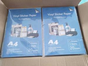 Adesivi in Carta Personalizzati Stampabili a Getto d'Inchiostro Impermeabili, Formato Standard 8.5 X 11'' Letter, Lucidi o Opachi, Bianchi, Adesivi in <span class=keywords><strong>Vinile</strong></span> - Product Image 5