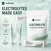 Poudre d'électrolytes hydratante en sachets individuels, végétalienne, compatible Keto, pour après l'entraînement, vente en gros OEM