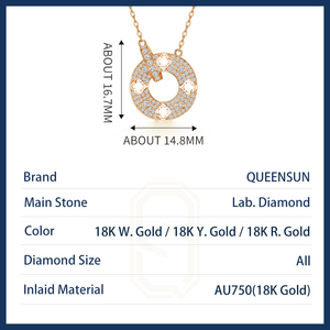 Collier trèfle à quatre feuilles entrelacé en or 18 carats avec diamant de laboratoire pour femme, chaîne claviculaire double face à anneau unique - Product Image 6