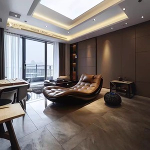 Divano Reclinabile di <span class=keywords><strong>Design</strong></span> Lussuoso e Artistico, Poltrona Singola in Pelle per <span class=keywords><strong>Soggiorno</strong></span> e Camera da Letto, Arredamento per la Casa - Product Image 4