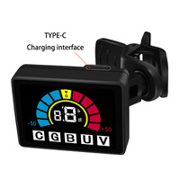 Accordeur chromatique Clip-On de guitare prix d'usine OEM avec affichage couleur LED pour violon ukulélé basse acoustique électrique