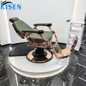 Poltrona da Barbiere KISEN di Alta Gamma per Salone e Soggiorno, Sedia Reclinabile di Lusso per Uomo - Product Image 5