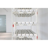 Usine Vente Directe Galvanisé Planteur Rock 4 Couches * 5 Tube Vertical Carré Rock Avec Lampes Maison Croissance Système Hydroponique