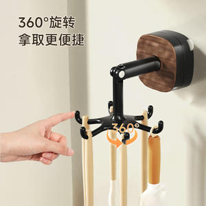 Estante Giratorio de Cocina con Ventosa de 180 Grados, Soporte de Pared para Almacenar Ollas, Palas y Cucharas, Sin Necesidad de Perforar Agujeros - Product Image 3