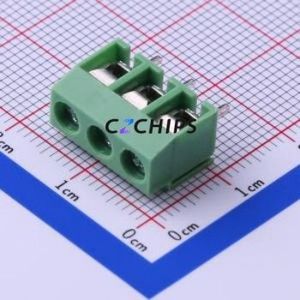KF126-5.0-3P Screw Terminal Block Through hole Component (THT),P=5mm Connector 1x3P 5mm Green Through Hole - Product Image 1