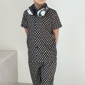 Haute qualité personnalisé été hawaïen plage impression Jersey séchage rapide enfant chemises avec décontracté boutonné manches courtes pour - Product Image 2