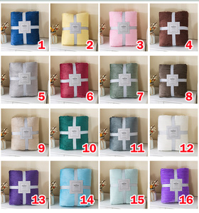 Factory Can Customize Wholesale Solid Color Thickened Flannel Soft Nap Sofa <strong>Blanket</strong> DoubleBed Full,Queen&amp;<strong>King</strong> <strong>Size</strong> Woven <strong>Blanket</strong> - Product Image 6