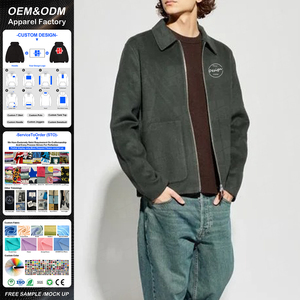 JL210A inverno Outdoor <span class=keywords><strong>oversize</strong></span> Logo di stampa personalizzata di alta qualità in pile di cotone Zip up giacche di colore solido camicie per gli uomini - Product Image 1