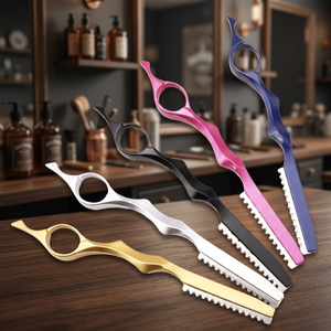Juego de Tijeras de Peluquería Profesionales Obexa Premium 6, Negras, Mango Mediano, Acero al Carbono 4Cr13, Afiladas, para Diestros - Product Image 3