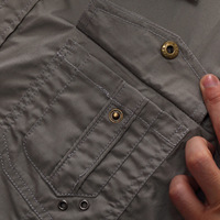 Chemise de sport tactique à manches courtes pour hommes taille XL 100% sergé de coton décontracté pour les activités de plein air-été escalade randonnée chasse