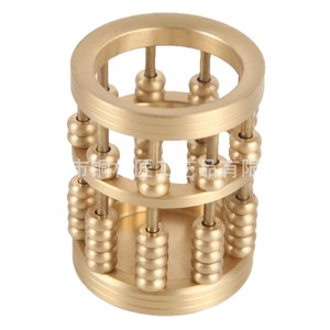 Abaque en laiton pur, un ornement traditionnel chinois pour la célébration du premier anniversaire d'un bébé, un cadeau de pendaison de crémaillère ou un petit cadeau. - Product Image 5