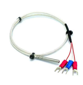 Sonda de Sensor RTD PT100 de 3 Cables, Cable de Fibra de Vidrio de 1M, No Impermeable, para Módulo de Temperatura MAX31865 - Product Image 1