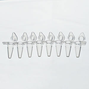 Laboratuvar kullanımı PP işlenmemiş gereç 8 şerit <span class=keywords><strong>Pcr</strong></span> tüpleri ekli düz üst ile 0.1ml - Product Image 1