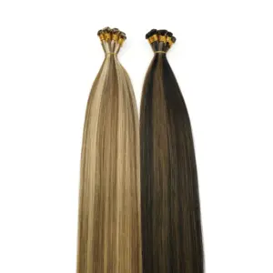 The new high-quality brown human hair extensions from the United States in 2024, hand tied weft knitted straight hair