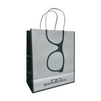 Offre Spéciale kraft recyclé sacs en papier pour lunettes logo personnalisé vecteur optique sacs lunettes sac en papier