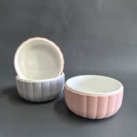 Ensemble de vaisselle moderne en céramique pour bébé avec manchon en silicone souple, réutilisable, sans BPA, durable, bol d'alimentation pour enfants, logo personnalisé, vaisselle de qualité alimentaire
