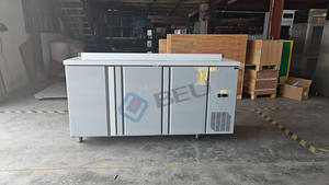 Table de travail commerciale 4 porte solide comptoir réfrigérateur banc de travail sous comptoir réfrigérateur Snack Table comptoir refroidisseur - Product Image 2