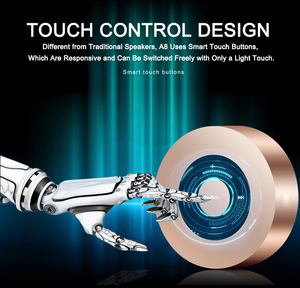 Akıllı dokunmatik hoparlör A8 <span class=keywords><strong>Mini</strong></span> hoparlör taşınabilir su geçirmez kılıf Mic <span class=keywords><strong>TF</strong></span> kart AUX girişi çocuklar için mükemmel hediye - Product Image 3
