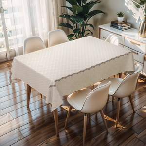 Nappe côtelée <span class=keywords><strong>Lisbonne</strong></span> RNPT à rayures beiges avec dos en PU antidérapant, nettoyage facile, épaisseur 0,5 mm, pour extérieur - Product Image 3