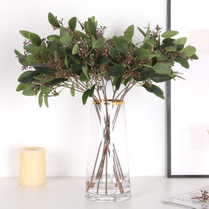 ZY0522 Feuillage artificiel en <span class=keywords><strong>soie</strong></span> avec graines, feuilles d'eucalyptus avec graines, feuilles d'eucalyptus artificielles avec fruits - Product Image 3
