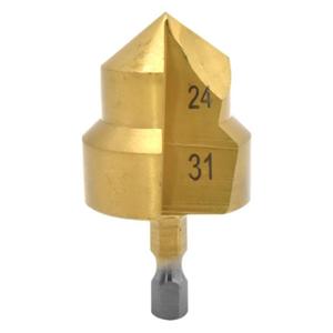 Hexagonal Shank PPR <b>Step</b> <b>Drill</b> Bit 20 25 32mm Gold Finish High Concentricity Plumbing Electrical Pipe Drilling - Product Image 3