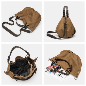 Sac fourre-tout <span class=keywords><strong>en</strong></span> toile de coton fait main Colefa Lands End avec logo personnalisé imprimé, sacs fourre-tout utilitaires vintage rétro de luxe à volants - Product Image 2