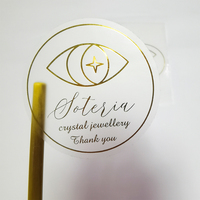 Autocollant d'Étiquette Transparent Personnalisé Impression Emballage Étanche pour Bougie Bouteille Pot avec Marquage Doré et Logo