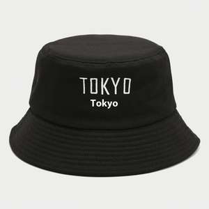 Chapeau Bob Personnalisé Brodé Logo Mode Noir Blanc pour Femme et Homme – Chapeau de Pêcheur Pare-Soleil à Large Bord - Product Image 6