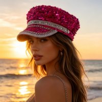 Chapeau de Capitaine Steampunk à Strass à Faible MOQ, Chapeau de Pirate avec Logo Personnalisé, Idéal pour la Récolte du Miel et les Salons Apicoles