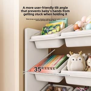 Organizzatore per Giocattoli per Bambini con 12 Contenitori in Plastica, Contenitori Rimovibili per Sala Giochi, Camera da Letto, Mobili per Bambini - Product Image 3