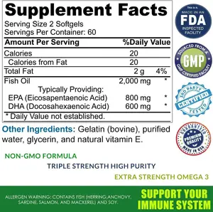 OEM <span class=keywords><strong>Softgel</strong></span> Kapseln für Erwachsene Fischöl & Vitamin E Supplement - Product Image 4