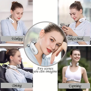 <span class=keywords><strong>Meilleur</strong></span> <span class=keywords><strong>protecteur</strong></span> de cou sans fil Masseur d'épaule et de cou à impulsion domestique Masseur électrique chauffant intelligent pour le cou - Product Image 4
