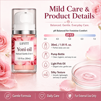Huile Essentielle OEM Hygiène Intime Soin Rose Raffermissante Éclaircissante Anti-Taches Foncées Équilibre du pH Huile Vaginale Yoni pour Femme