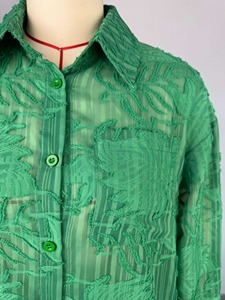 Nuova Collezione Completo Due Pezzi da Donna - Camicia a Maniche Lunghe con Colletto e Tasche Applicate, Vita Alta - Product Image 5