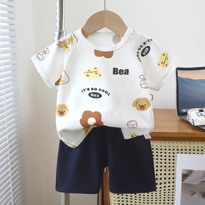 Michley vestiti di cotone per bambini a maniche corte set estate nuovo stile per ragazzi ragazze vestiti per bambini bambini <span class=keywords><strong>abbigliamento</strong></span> unisex - Product Image 4