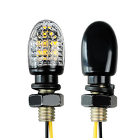 Clignotants LED miniatures pour moto, lampe clignotante 12V, lumière ambre