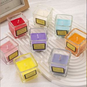 أكواب شموع زجاجية فاخرة مصنوعة يدويًا بنكهات مخصصة لحفلات الزفاف وديكور المنزل والكريسماس وعيد الفصح بروائح جذابة - Product Image 3