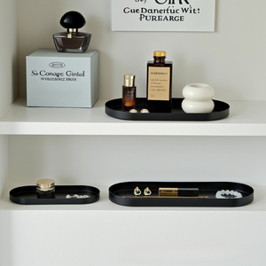 Plateau de rangement ovale de luxe nordique, directement de l'usine, <span class=keywords><strong>esthétique</strong></span>, pour bijoux, cosmétiques, organiseur de clés d'entrée, minimaliste - Product Image 3