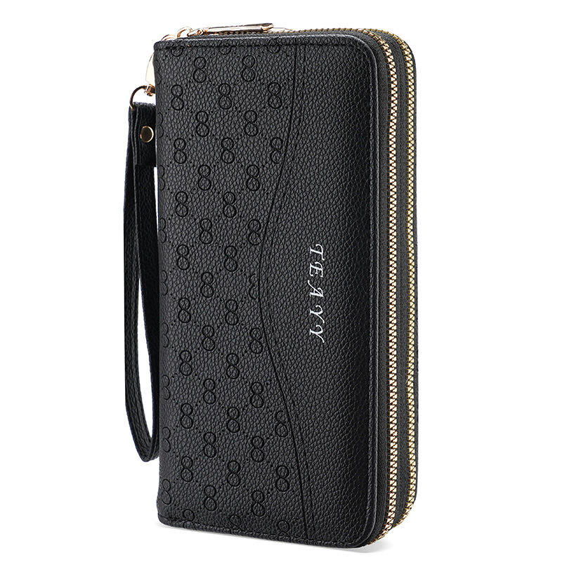 Ladies Wallet Double Zip Travel Wallet Womens Wallet Genuine