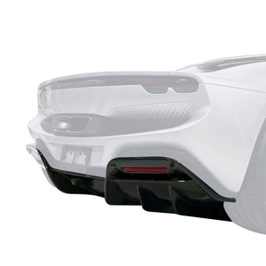 Ailerons de séparation sous châssis arrière en fibre de carbone sèche préimprégnée haute brillance, garnitures de kit carrosserie pour force descendante, conformes aux lignes OEM, pour Ferrari 296 GTB - Product Image 6