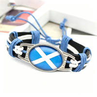 Bracelet tissé personnalisé avec le drapeau écossais, bracelet tressé réglable pour encourager lors des événements sportifs, cadeau pour les fêtes