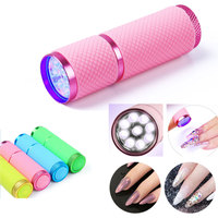 Mini Lampe UV LED Lampe UV LED Sécheuse à Ongles pour Ongles en Gel 9 LED Lampe Torche Portabilité Sécheuse à Ongles Machine Outils d'Art Lumière UV