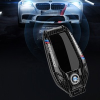 Étui de clé de voiture intelligent texturé en matériau PC de haute qualité, nouveau porte-clés sans clé, housse de clé élégante, accessoires de clé adaptés à la série B-MW 7