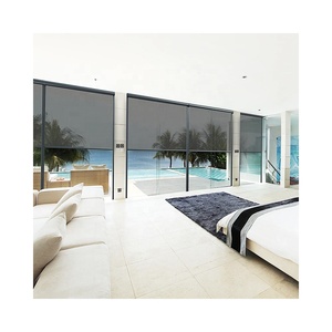 Parasoles para exteriores, cortina de pantalla con cremallera de tela con Control remoto, persianas enrollables impermeables a prueba de viento para exteriores - Product Image 4