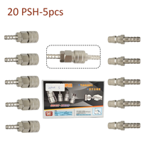 Ensemble de 5 raccords pneumatiques PSP, connecteurs rapides plaqués à verrouillage automatique pour système d'outils de compresseur d'air