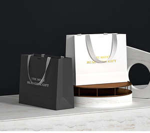 Reinforced for Reuse Carrier <b>Bags</b> Luxury Foldable Paper Shopping <b>Bag</b> with Logo Eco-Friendly Reusable Retail Packaging Heavy-Duty - Product Image 4