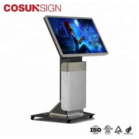 Monitor kios LCD dalam ruangan 55 ", untuk papan tanda Digital dan tampilan layar kios dalam ruangan
