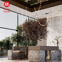 Mobilier d'intérieur sophistiqué pour hôtels : Étagères métalliques sur mesure, bureaux de réception en bois et meubles de présentation d'œuvres d'art modernes